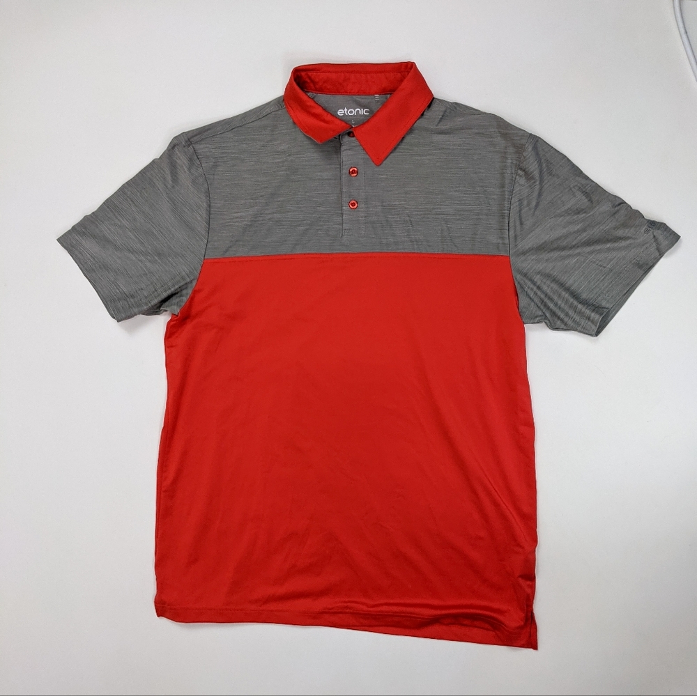 Etonic Men's Golf Collared Shirt Short Sleeve Polo Size Large